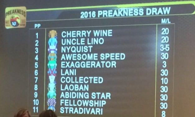 Nyquist odds-on, breaking from post three in Preakness