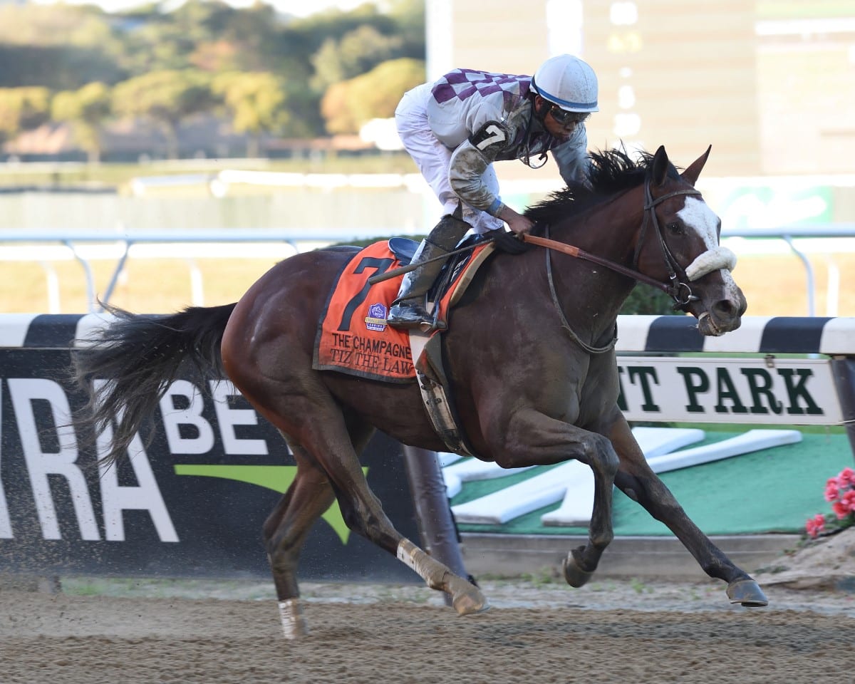 Tiz The Law Takes The 152nd Belmont Stakes In New York Winnerz Circle